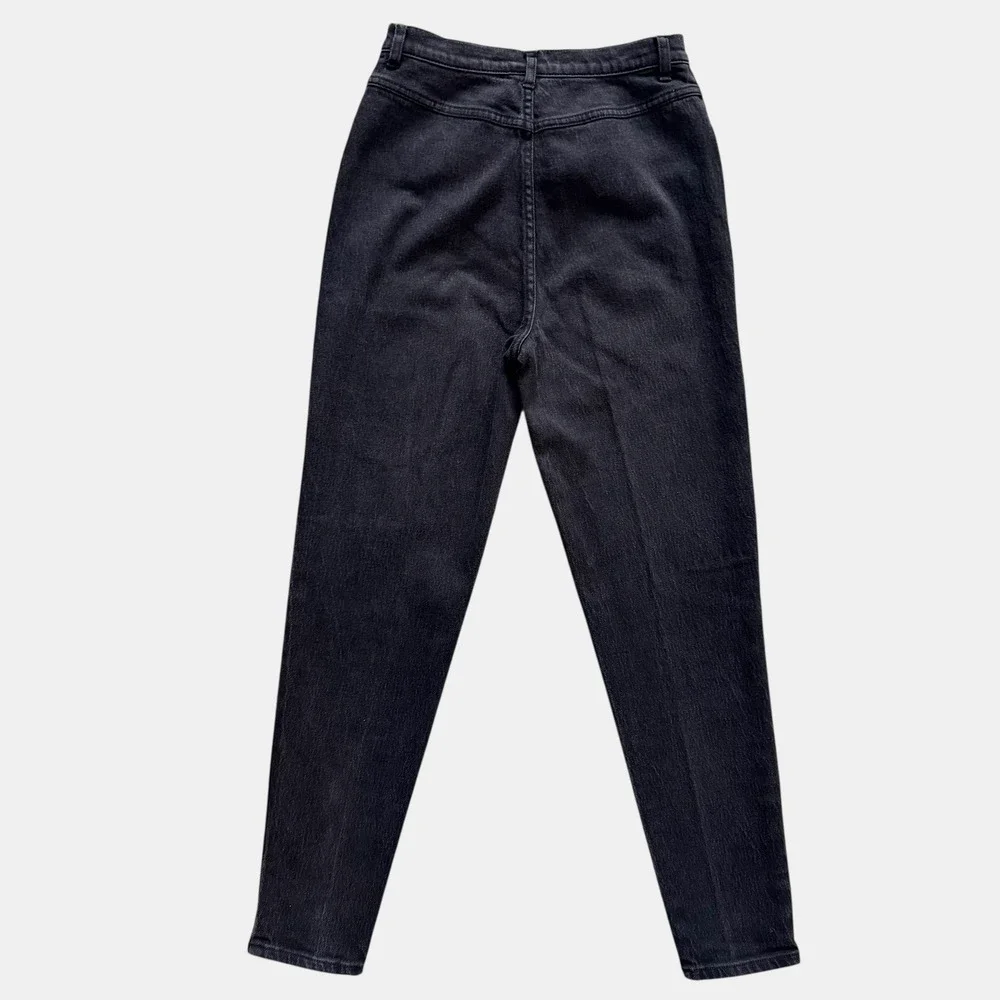 VTG L.A. Blues Black High Rise Mom Jeans Vintage 90s‎ Retro Sz 8 28 tapered leg